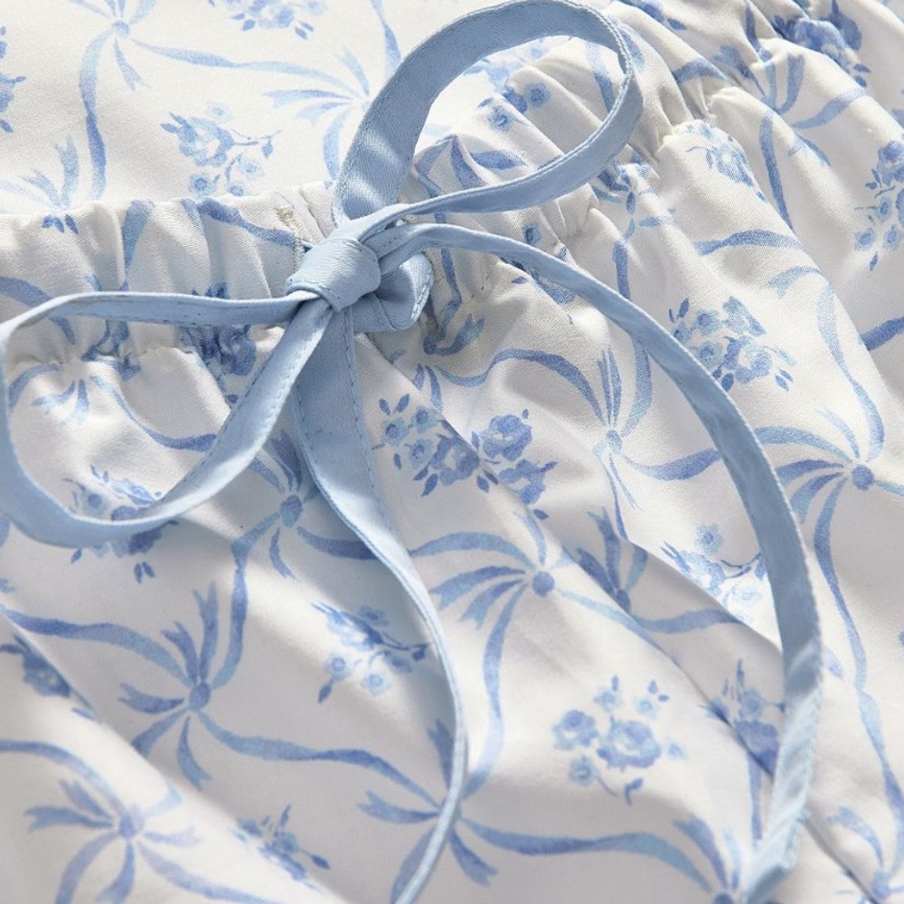 LoveShackFancy x Pottery Barn Teen Floral Trellis Sateen Pajamas Set NWT - Picture 4 of 8